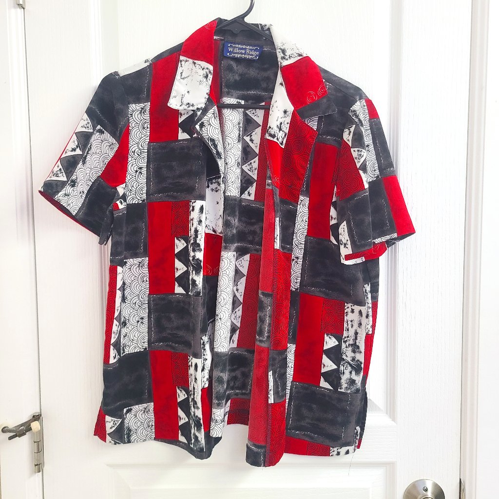 Willow Ridge Patterned Button Down Blouse